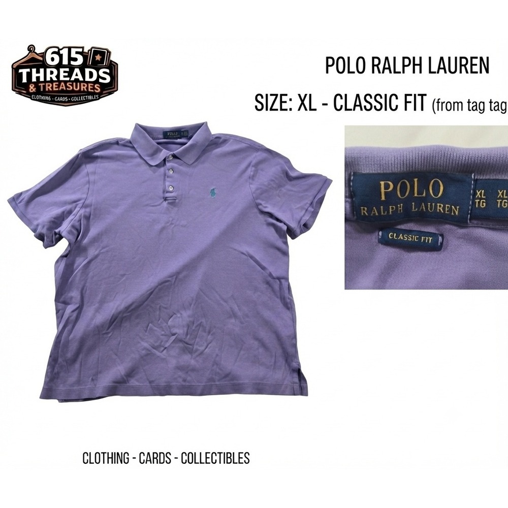 Polo Ralph Lauren Mens Classic Fit Polo Shirt XL Lavender Light PurpleSS